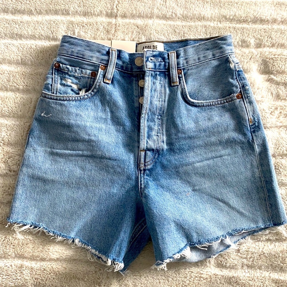 Agolde Riley High Rise Slim Leg short